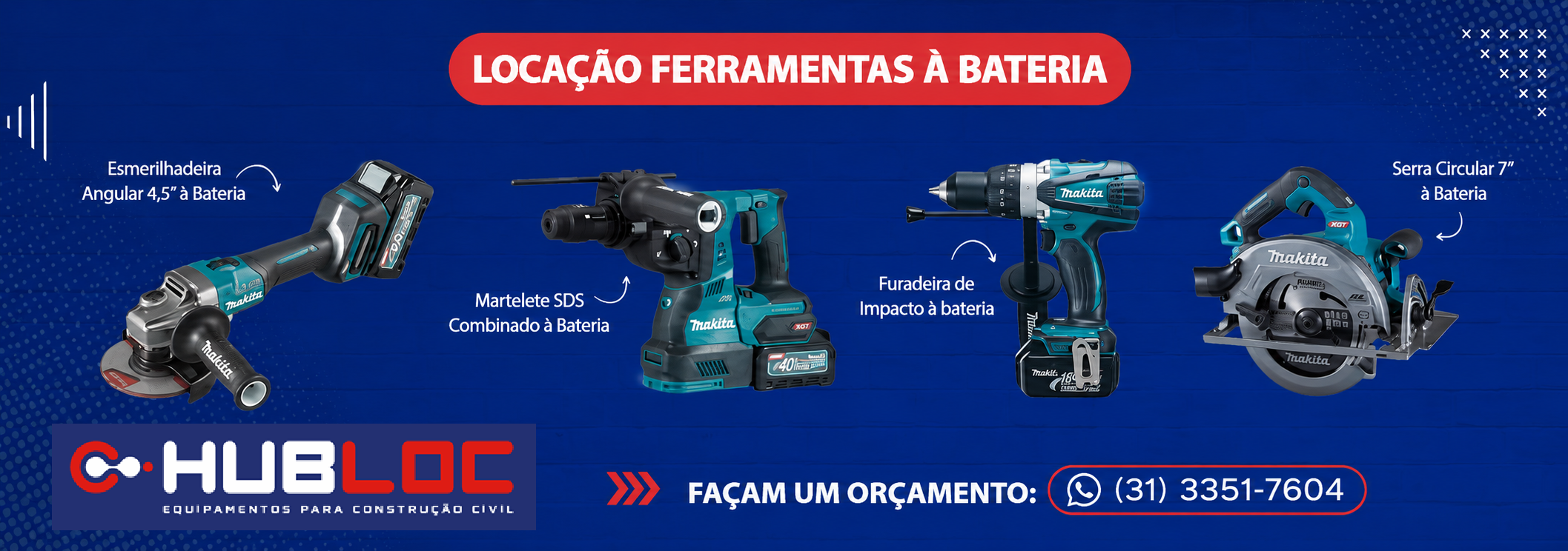 Hub Loc | Aluguel de Equipamentos – Belo Horizonte/MG